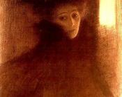 古斯塔夫克林姆特 - Woman with a Cape and a Hat